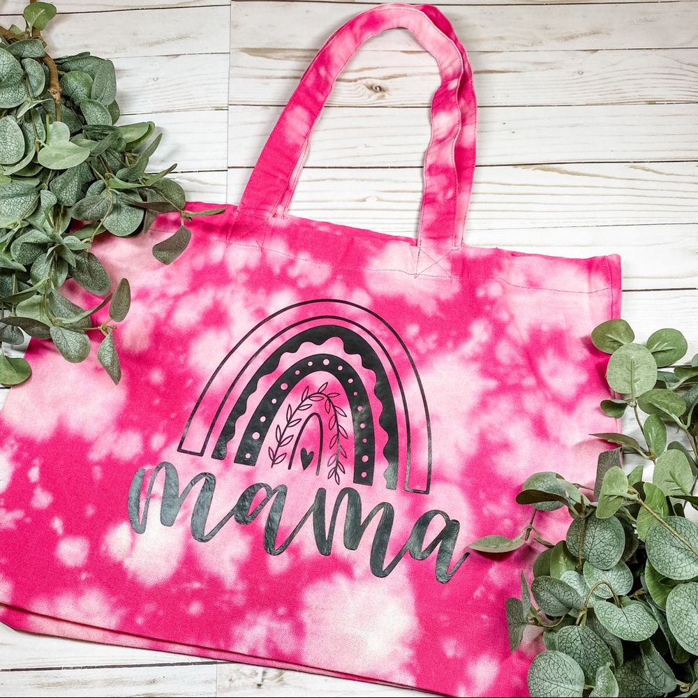 Handmade Pink Mama Canvas Tote